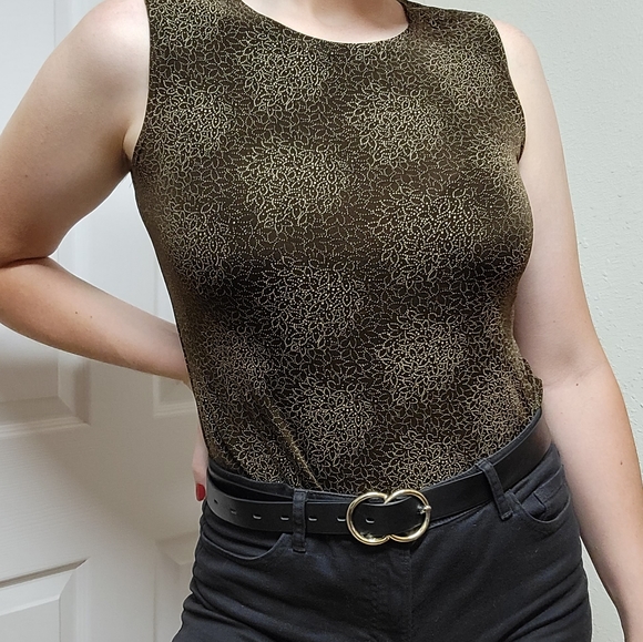 Brown Patterned Tank Top - Picture 2 of 6